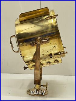 Reclaimed Francis Old Vintage Nautical Brass Antique Search Light Bolton ENGLAND