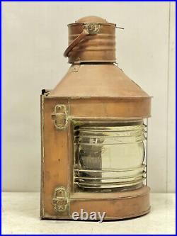 Reclaimed Old Marine Ship Copper MASTHEAD 0190 Nautical Kerosene Lamp Lot Of 2
