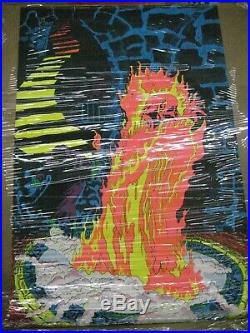 Rege Satan Lucifer 1970 black light poster vintage psychedelic Rare C187