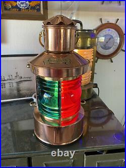 Restored Rare Antique Vintage U. S. N. WWII MASTHEAD Boat Light COPPER