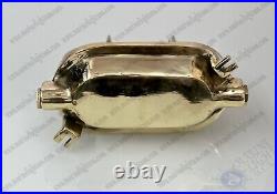 Retro Industrial Vintage Bulkhead Marine Brass Cover Light Fixture White Glass