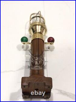 Retro Style Vintage Ship Replica Solid Brass & Wooden Bulkhead Light Fixture