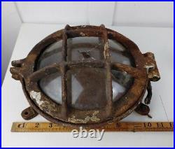 Russell Still Co New York Nautical Cage Light Explosion Proof Vintage PARTS