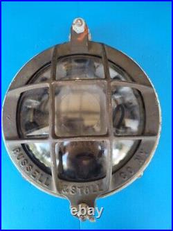 Russell & Stoll Bronze Explosion Proof Cargo Overhead or Bulkhead Mount Light