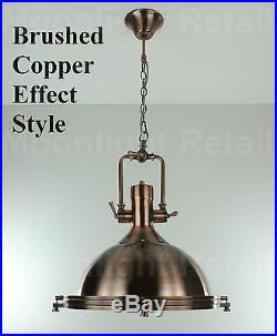 Searchlight Porthole Nautical Industrial Light Vintage Metal Ceiling COPPER or