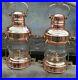 Set-Of-2-Antique-Brass-Copper-Lamp-Vintage-Nautical-Ship-Boat-Light-Lantern-Deco-01-dzlr