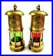Set-of-2-Antique-Brass-Minor-Lamp-Vintage-Nautical-Ship-Boat-Light-Lantern-Decor-01-uh