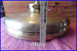 Solid Brass Flat Pan light wide Pendant lamp Nautical Ship Marine Shade Vintage