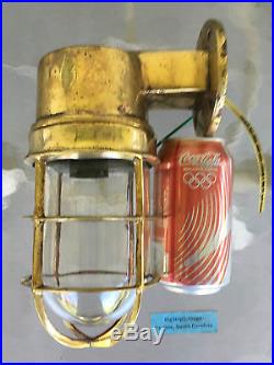 Solid Brass Vintage Marine Nautical Wall Mounted Light ALL NEW USA WIRING