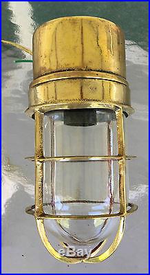 Solid Brass Vintage Marine Nautical Wall Mounted Light ALL NEW USA WIRING