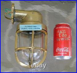 Solid Brass Vintage Wall Mounted Nautical Light -NEW USA WIRING POLISHED