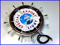 Special export beer sign lighted ships wheel nautical vintage bar light ship Mp1