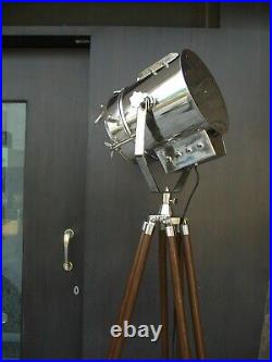 Spot Light Hollywood Vintage Marine Industrial Spotlight Floor Lamp Tripod Stand