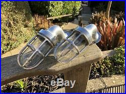 Stunning Original nautical Lamps Vintage Retro Marine Bulkhead Old Ship Lights