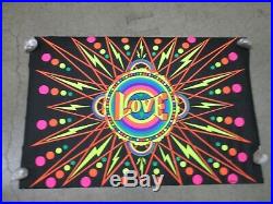 Super Love 1970 black light poster vintage psychedelic love ecology C365