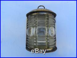 Triplex Vintage Ship Light Clear glass Brass