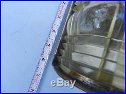 Triplex Vintage Ship Light Clear glass Brass