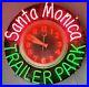 Unique-Santa-Monica-Trailer-Park-Light-Up-Neon-Clock-Sign-VTG-Man-Cave-Decor-01-xvc