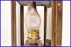 VINTAGE Cargo Light Brass Lantern Nautical SHIPS oil LAMP Maritime Boat Antique