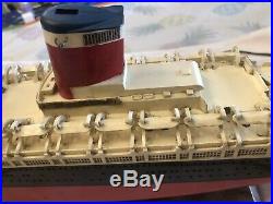 VINTAGE IDEAL SS UNITED STATES LIGHTED SHIP MODEL Pre Owned