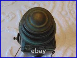 VINTAGE MARINE SALVAGED PORT SIDE LIGHT by SOLOR no. 1033c 13 tall