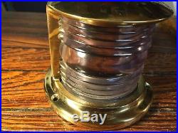 VINTAGE PERKO POLISHED BRONZE STERN LIGHT WithGLASS LENSE 8 LONG BY 4 TALL