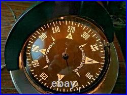 VINTAGE RITCHIE 5 BINNACLE MOUNT COMPASS WithLIGHT & STAINLESS STEEL CASE
