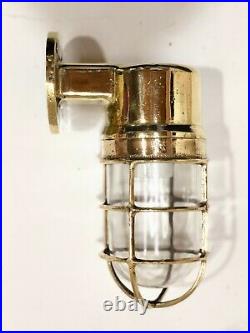 VIntage Original Antique Nautical Brass Bulkhead Wall Mount Light Lot of 50