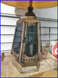VTG 41 Rare Steampunk Nautical Brass Underwriters Lamp Ornate Light D-6281 RR