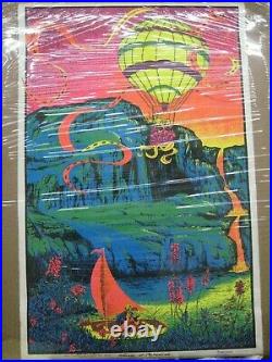 Valley of Paradise 1971 black light poster vintage psychedelic Rare C184