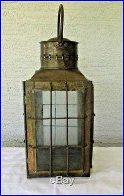 Vintage 1935 Brass Chief Light Made in Great Britain Lantern Oil Lamp Ship #3509