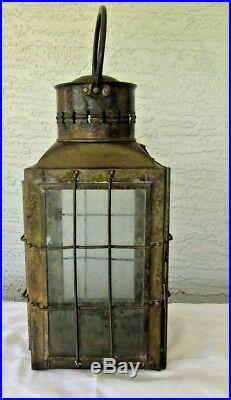 Vintage 1935 Brass Chief Light Railroad Great Britain Lantern Oil Lamp Ship 3509