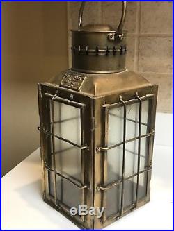 Vintage 1935 Brass Chief Light Ship Lantern/Oil Lamp #3509