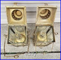 Vintage 1939 Brass Cargo Ship Hanging Light Great Britain Nautical Lantern Lamp