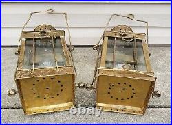 Vintage 1939 Brass Cargo Ship Hanging Light Great Britain Nautical Lantern Lamp