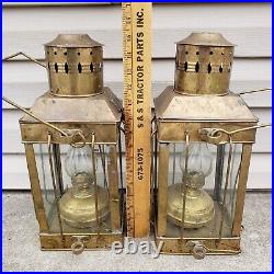 Vintage 1939 Brass Cargo Ship Hanging Light Great Britain Nautical Lantern Lamp