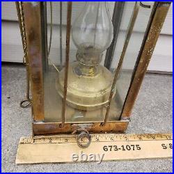 Vintage 1939 Brass Cargo Ship Hanging Light Great Britain Nautical Lantern Lamp