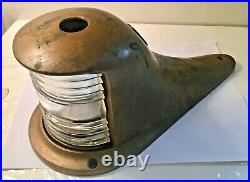 Vintage 1950's PERKO Chris Craft Or GarWood Bronze 12 Boat Bow Light As Found