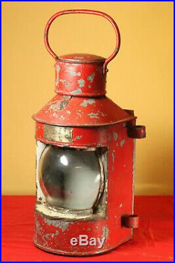 Vintage 1958 Soviet Russian Tin SHIP BOAT LANTERN LAMP White light Fresnel