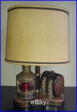 Vintage 1970s Oceanic / Maritime Living Room Table Lamp Decorative Light 52.5