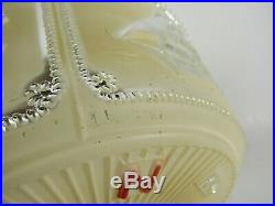 Vintage 40's Glass Nautical Ceiling Light Shade Fixture Sailing Ship Anchors