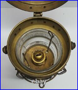 Vintage ANCHOR Brass Ship Oil Lantern Light Nautical Boat Navy Maritime