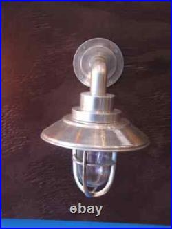 Vintage Aluminum Alleyway light- Salvaged Great for indoor or outdoor use