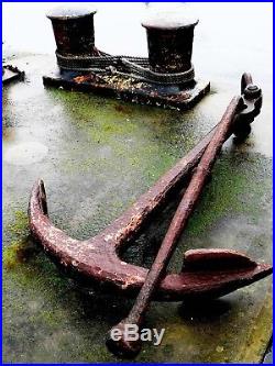Vintage Anchor, bollards, Anchor Chain, Ships Running Lights