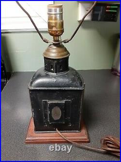 Vintage Antique Brass Perko De Lite Ship Boat Nautical Marine Lantern Light Lamp