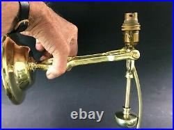 Vintage Antique Brass Ships Gimbal Light Ward Room Lamp Navy Playmit Pat. AP9009