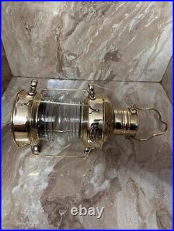 Vintage Antique Maritime Brass Oil Lamp Nautical Ship Lantern Boat Light Decor