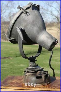 Vintage Antique Military Ship Light Nautical INDUSTRIAL BOAT SPOTLIGHT Search