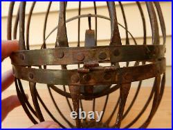 Vintage/Antique Nautical Ship's Round Cage Gimbal Gyroscopic Lamp Light Steel