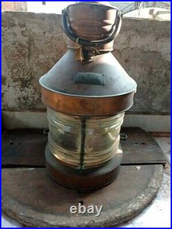 Vintage Antique Old Ship copper kerosene big lamp 4 Pieces 100% original